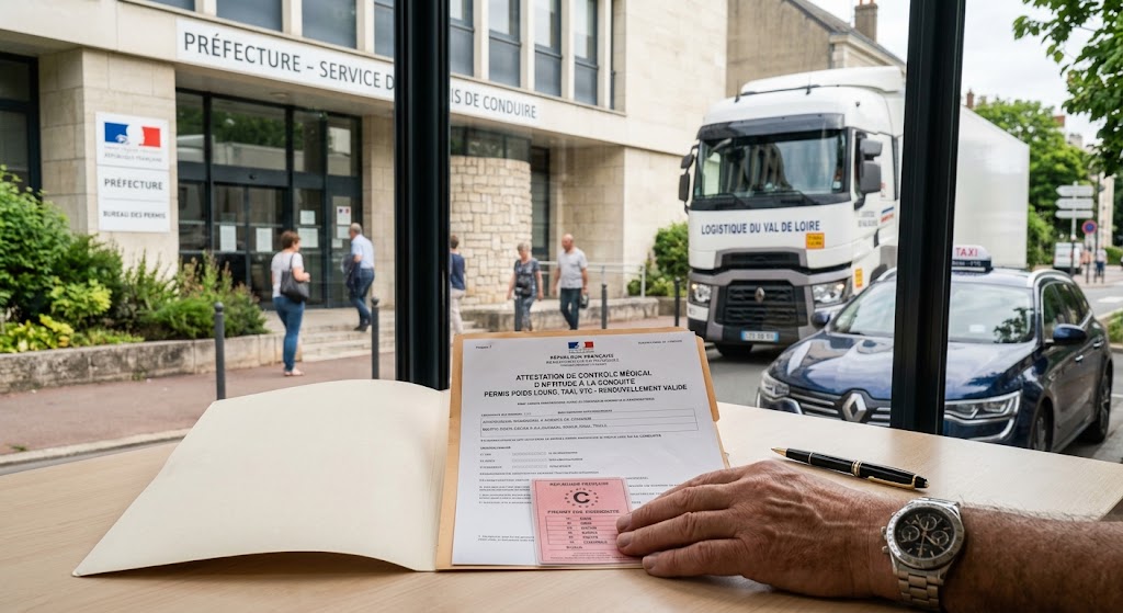 Renouvellement du permis après visite médicale – Poids lourd, taxi et VTC